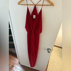 NWT Misa Red Domino Spaghetti Strap Dress Size S